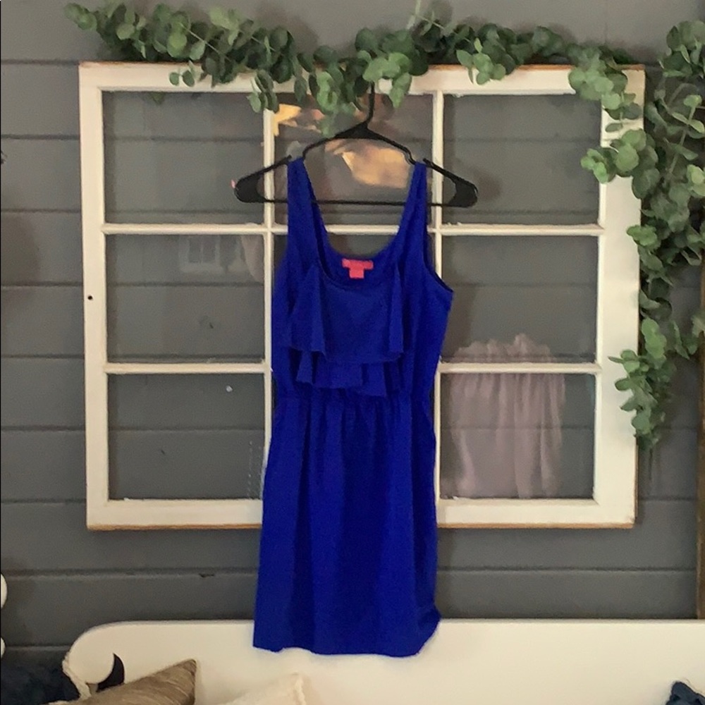 Royal blue mini dress